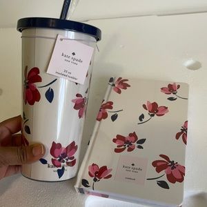 Kate Spade Tea Garden notebook & tumbler set